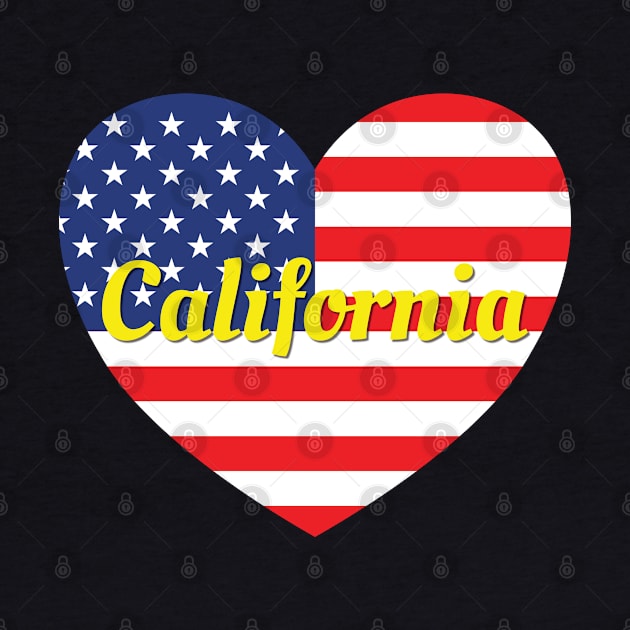 California American Flag Heart by DPattonPD